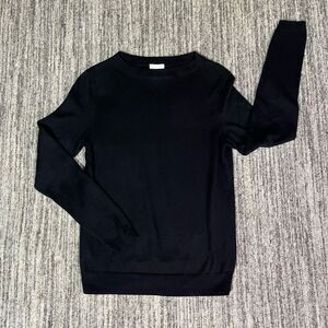 Talbots Women’s Size Small Petite Ribbed Long Sleeve Crewneck Sweater Black‎